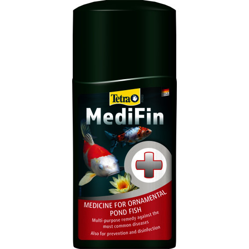 Засіб Tetra Pond MediFin для ставкових риб, лікарський засіб проти інфекцій та хвороб, 1 л на 20 000 л (*), фото 1