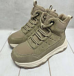 Дитячі підліткові зимові черевики на овчині BG хакі 32-37, фото 3