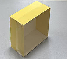 Упаковка для кондитерських виробів 200*200*100 ЖОВТА