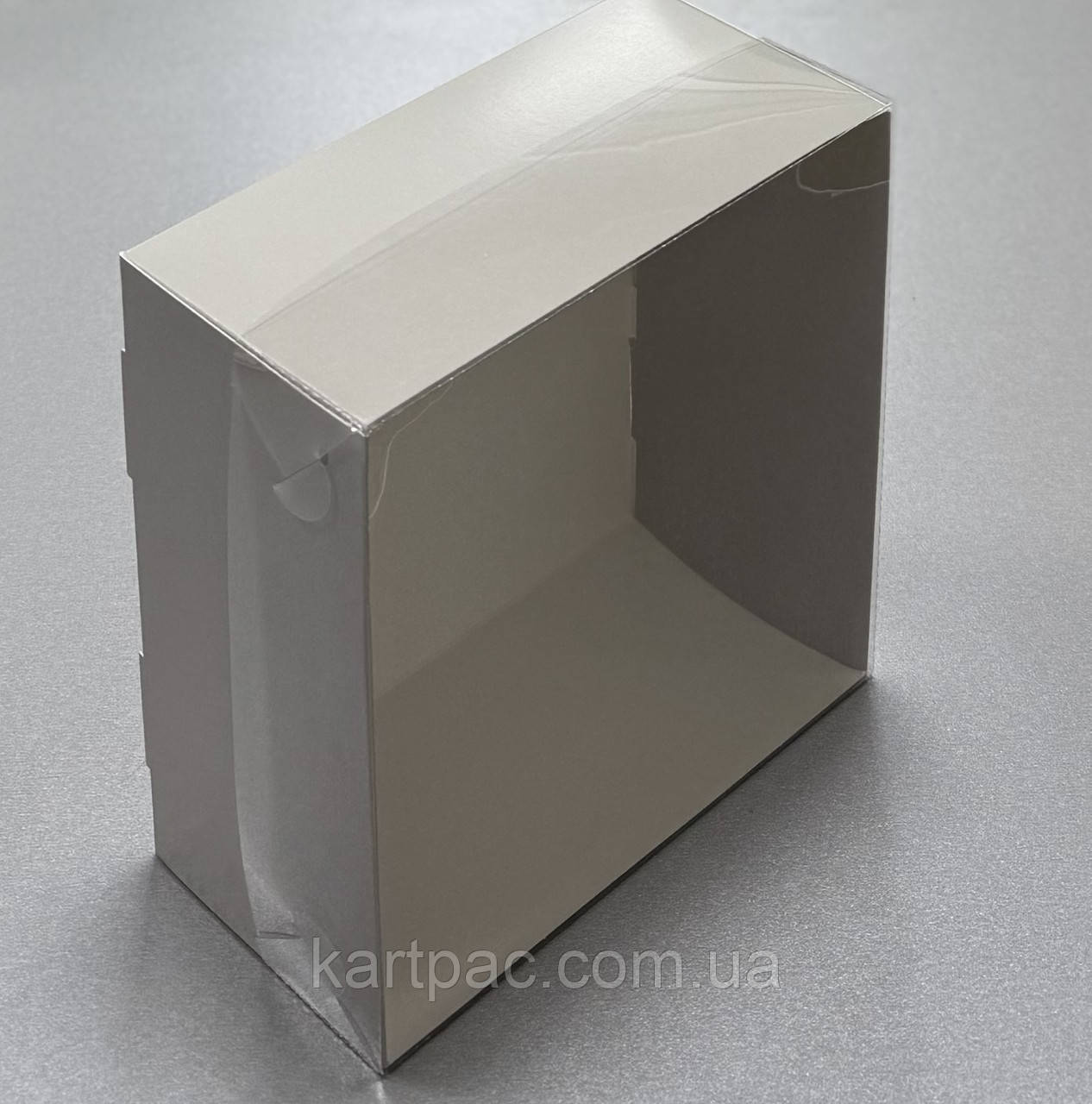 Упаковка для кондитерських виробів 200*200*100 СІРА, фото 1