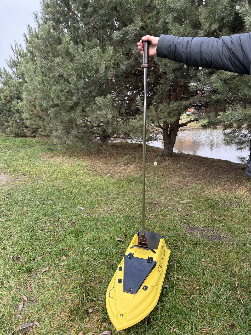 Палиця для кораблика "Покльовочка" 131см коричнева гачок 8см, фото 1