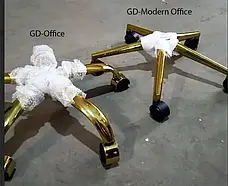 Стілець Melvin Fred Office хрестовина з коліщатками, м'яке сидіння велюр кава UC- 912, фото 3