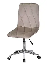 Стілець Melvin Fred Office хрестовина з коліщатками, м'яке сидіння велюр кава UC- 912, фото 4