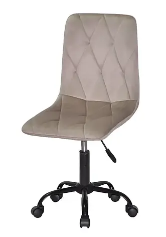 Стілець Melvin Fred Office хрестовина з коліщатками, м'яке сидіння велюр кава UC- 912, фото 1