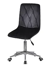 Стілець Melvin Fred  Office  хрестовина з коліщатками, м'яке сидіння велюр  чорний UC- 904, фото 3