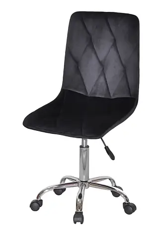 Стілець Melvin Fred  Office  хрестовина з коліщатками, м'яке сидіння велюр  чорний UC- 904, фото 1