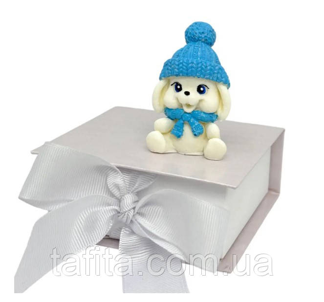 Зайчик в блакитний шапочці з вушками, фото 1