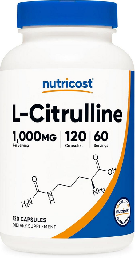 Л-Цитрулін, 500 мг 120 капсул / L-Citrulline, Nutricost