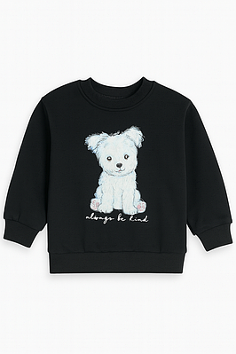 Світшот дитячий для дівчинки чорний (11355)