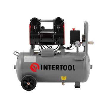 Компресор 24 л, 1.1кВт, 220В, 8атм, 160 л/хв, 1400 об/хв, INTERTOOL PT-0026