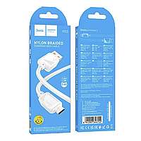 Кабель Hoco X113 Nylon Braided 2.4A Micro (Білий)