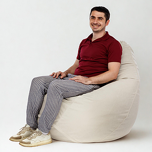 Крісло-мішок Груша "MrBean" Оксфорд L, Темно-бежевий (BBL928)