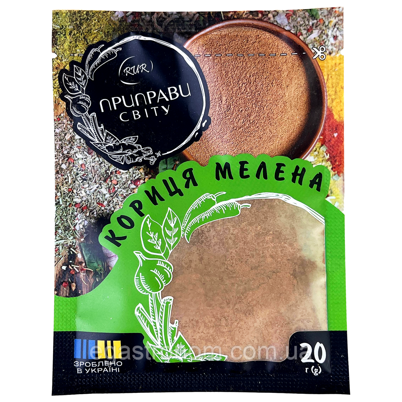 Приправа кориця мелена саше Приправи Світу 20g 40шт/ящ (Код: 00-00018464), фото 1