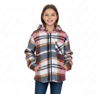 Сорочка тепла флісова для дівчинки з капюшоном (720)