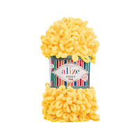 Пряжа Alize Puffy FINE color 216 жовтий 12371