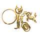 Брелок металевий КНР (54208) "Лошадь" 4 підвіски, фото 3