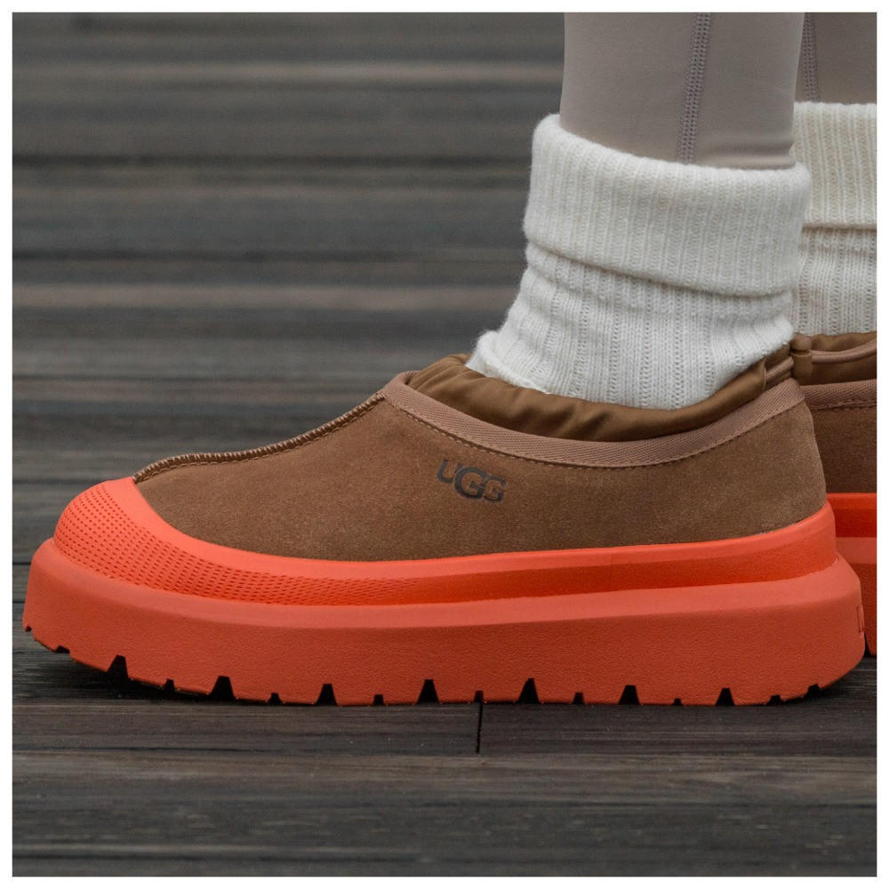 Чоловічі / жіночі зимові Ugg Tasman Weather Hybrid Slipper Chestnut Orange 1144096-CTON, коричневі замшеві уггі тасман гібрід, фото 1