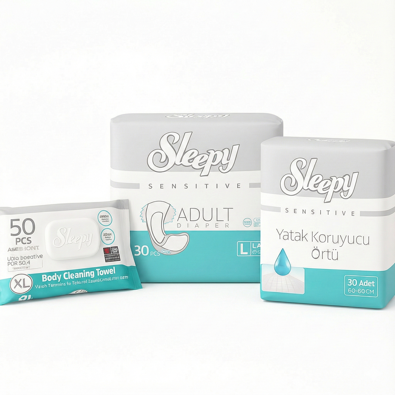 Комплект Підгузки для дорослих Sleepy XL + Пелюшки Sleepy + Рушники Sleepy, фото 1