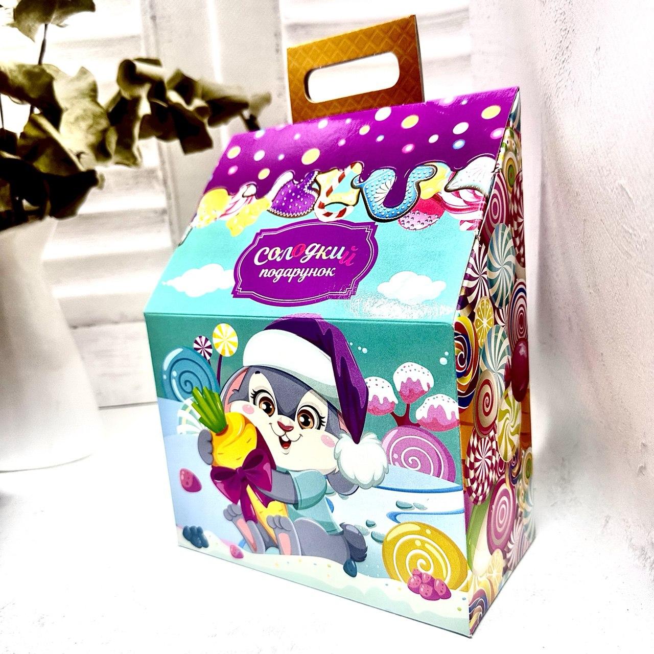 Набір цукерок та печива без цукру новорічний (зайчик) 350 г, фото 1