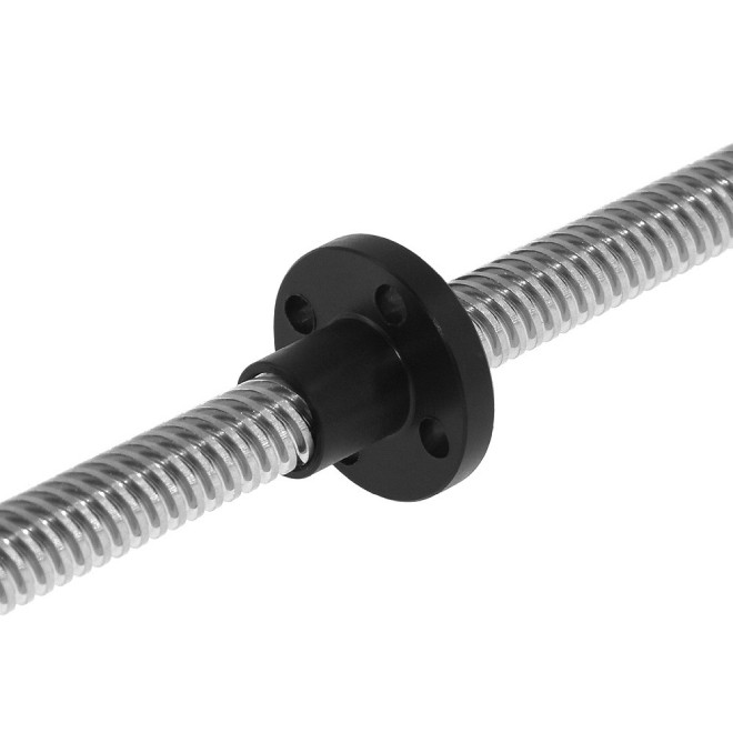 Гайка на T8 ходовой винт Z-оси 3Д-принтера, 4-заходная, Шаг 8 мм, POM пластик, Круглая/ Ходовая гайка