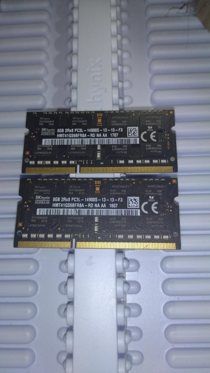 Для ноутбука 16GB (2*8GB) DDR3L-1866 SK hynix PC3L-14900s оперативна пам'ять HMT41GS6BFR8A, фото 1