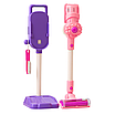 Дитячий набір для прибирання вакуумний пилосос 2 насадки підставка щітка звук підсвічування ігровий комплект для дитини, фото 10
