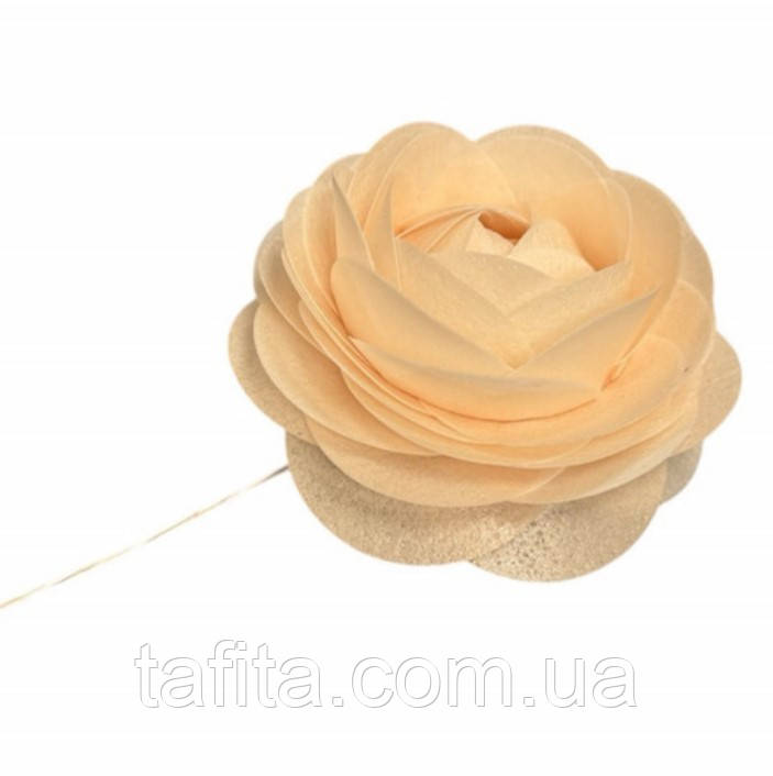 Вафельний декор Ракункулюс персиковий 1 шт, фото 1