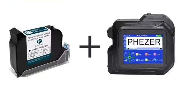 Ручний маркіратор каплеструменевий принтер-датувальник 12.7 мм + картридж, фото 1