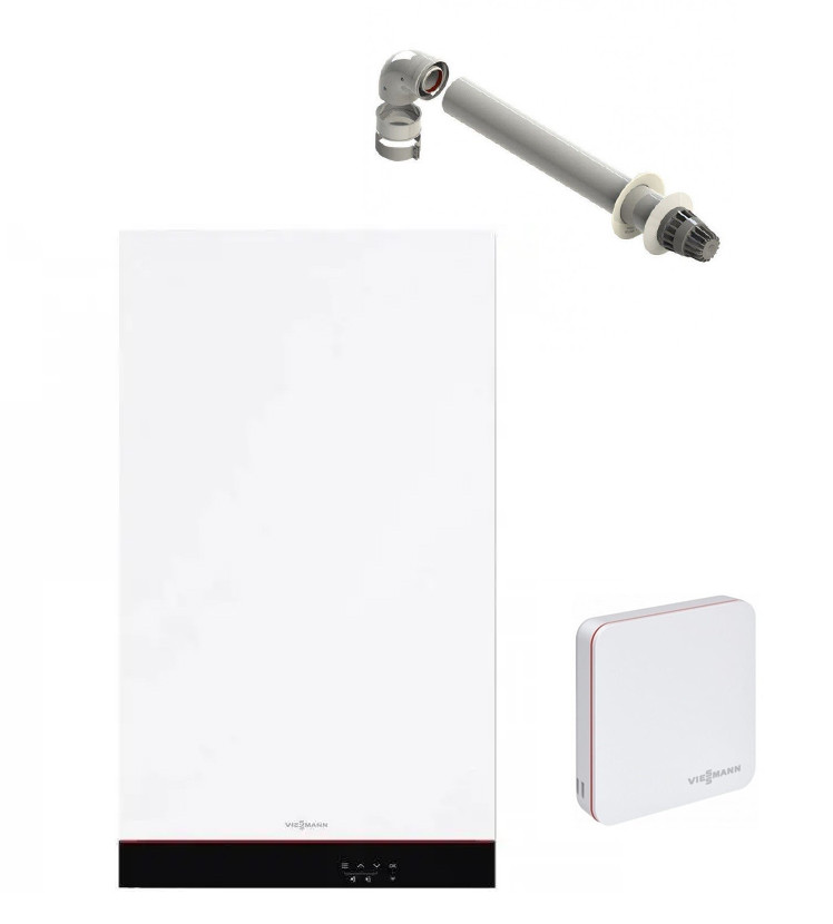 Конденсаційний 2-х контурний газовий котел Viessmann Vitodens 050-W BOKA 25kWt, терморегулятор ViCare, труба димоходу - Z027467, фото 1