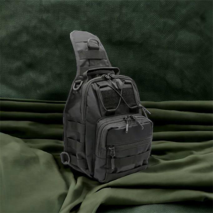 Плечова чоловіча містка сумка, Чоловіча сумка рюкзак слінг сумка-слінг тактична плечова KS-87, фото 1
