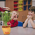 Дитячі іграшки татус, Плюшевий кактус повторюшка, Інтерактивний кактус Яктус Танцюючий дитяча AT-91, фото 2