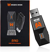 Адаптер BIGBIG WON R90 провідний для ігрових контролерів Xbox PS5 PS4 Switch ПК чорний