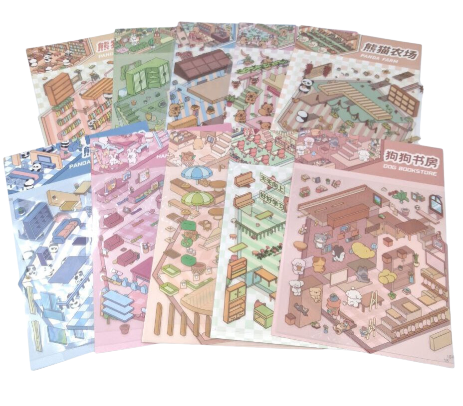 Вкладиш для румбоксу LM №75589 (75589) 1кімната з 2л. 3d-наліпок mix, фото 1