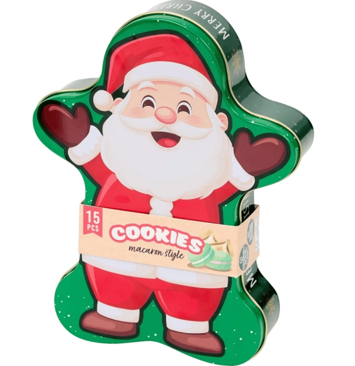 Печиво Becky's Cookies Macaron Style Santa 92г, фото 1