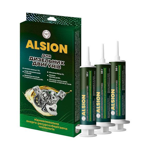 Професійна присадка для ДИЗЕЛЬНИХ ДВИГУНІВ ALSION 1 комплект 3 шт.