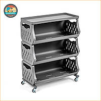 Стелаж універсальний для зберігання триярусний 60х30х77см SW-00002259