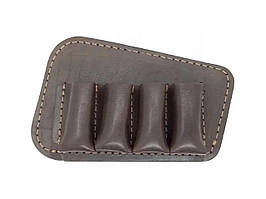 Патронташ на приклад на 4 патрони 12 калібру (шкіра, коричневий)