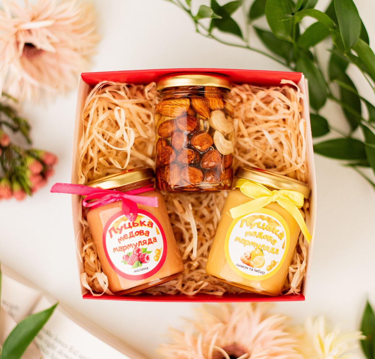 Подарунковий набір з горішками і медовою мармулядою, фото 1
