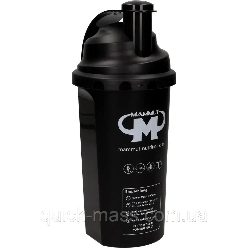 Шейкер Shaker Mammut 750 ml black, фото 1