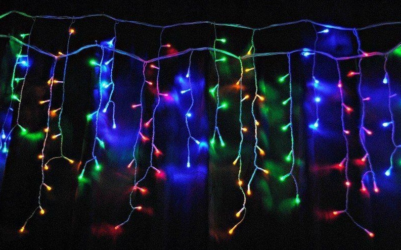 Гірлянда вулична FMA Бахрома 5 м 120 Led Мультиколір (1310370945), фото 1