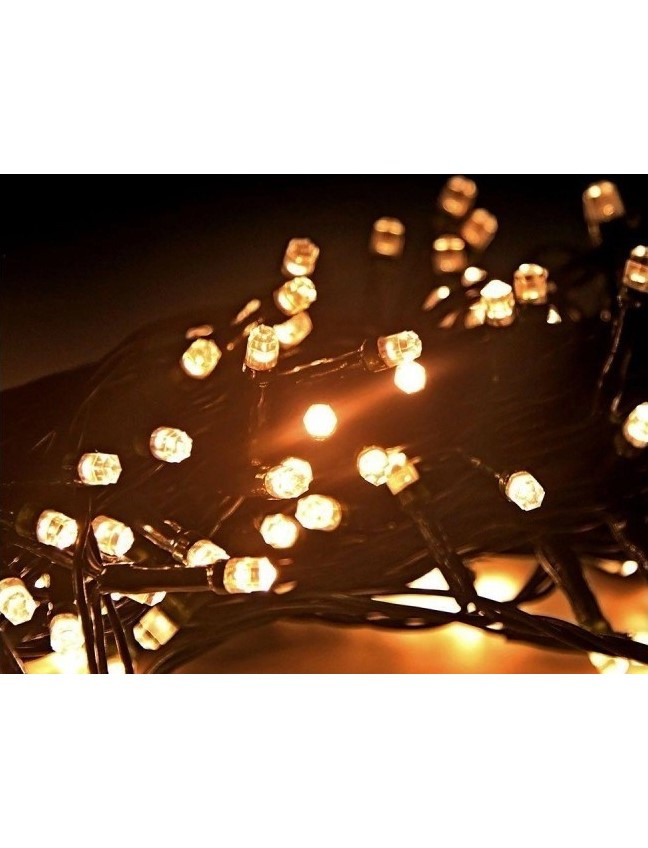 Світлодіодна гірлянда Led на 100 світлодіодів "Кристали" електрична з контролером Теплий білий, фото 1