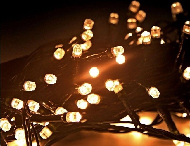 Світлодіодна гірлянда Led Кристали на 500 світлодіодів електрична з контролером тепла біла, фото 1