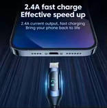 Кабель Toocki зі світлодіодним дисплеєм для iPhone 2м швидкої зарядки Lightning 2.4A USB-дрот X XR 8 7, фото 5