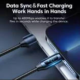 Кабель Toocki зі світлодіодним дисплеєм для iPhone 2м швидкої зарядки Lightning 2.4A USB-дрот X XR 8 7, фото 3