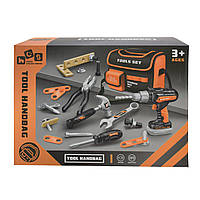 Іграшковий набір інструментів для дітей, батарейний дриль і аксесуари, 25 елементів, коробка 23,8 × 17 × 12 см