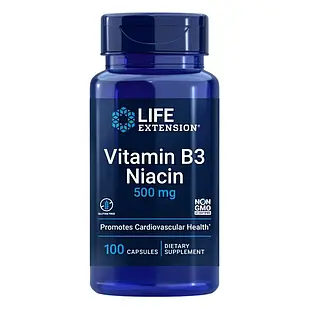 Life Extension Vitamin B3 Niacin 500 mg 100 капсул