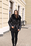 Стильна та універсальна жіноча куртка К-374 чорний, фото 4