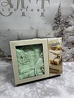 Набір для сауни та бані жіночий 3 предмети Туреччина на липучці салатовий