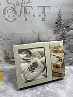 Набір для сауни та бані жіночий 3 предмети Туреччина на липучці ванільний