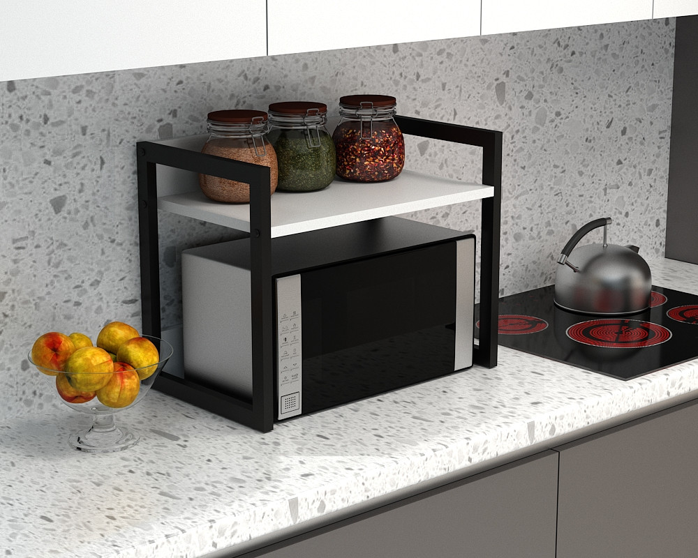 Полиця для мікрохвильовки ПММ-1 Білий (562x350x450) Білий Гамма стиль, фото 1